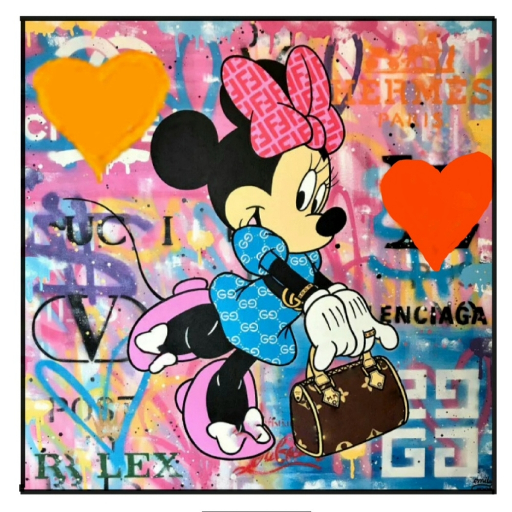 Rolex Minnie Mouse 8 1/2"x11" Framed Wall Art